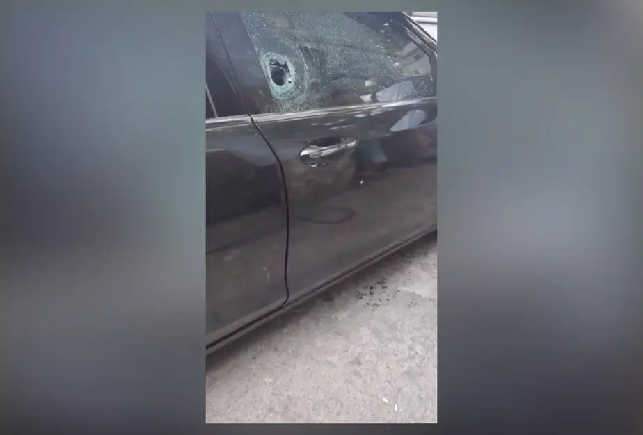 Carro baleado do turista paulista
