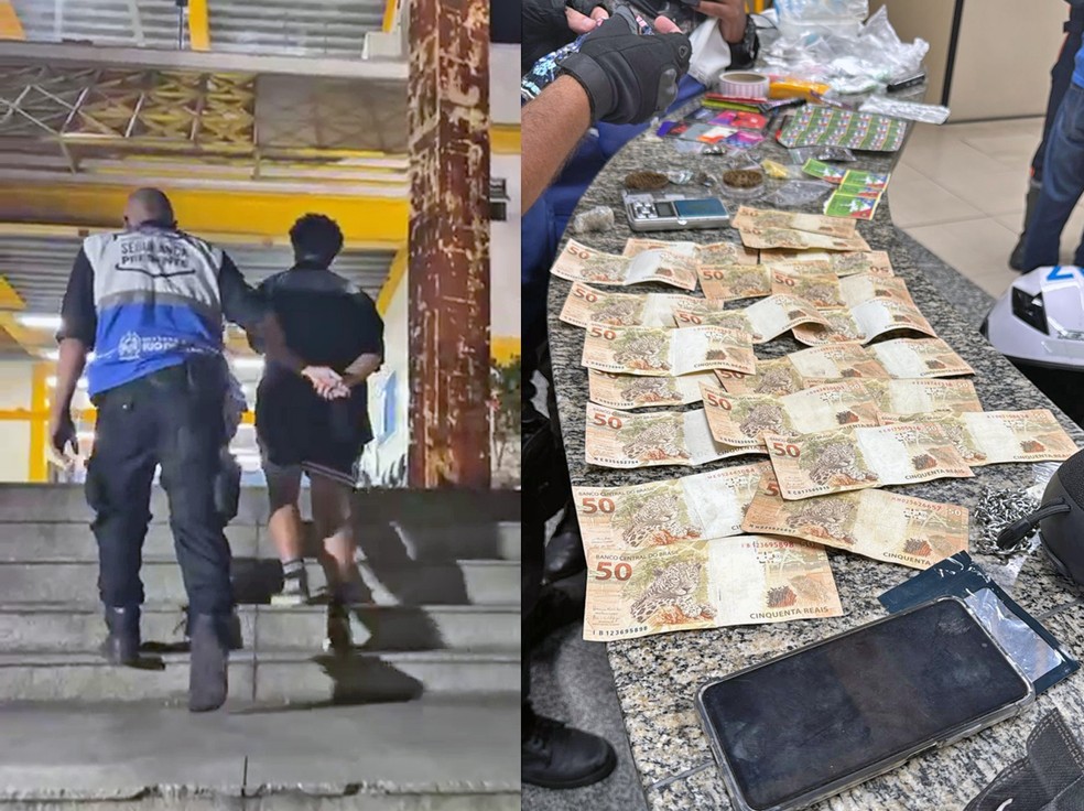 Material apreendido por tráfico de drogas