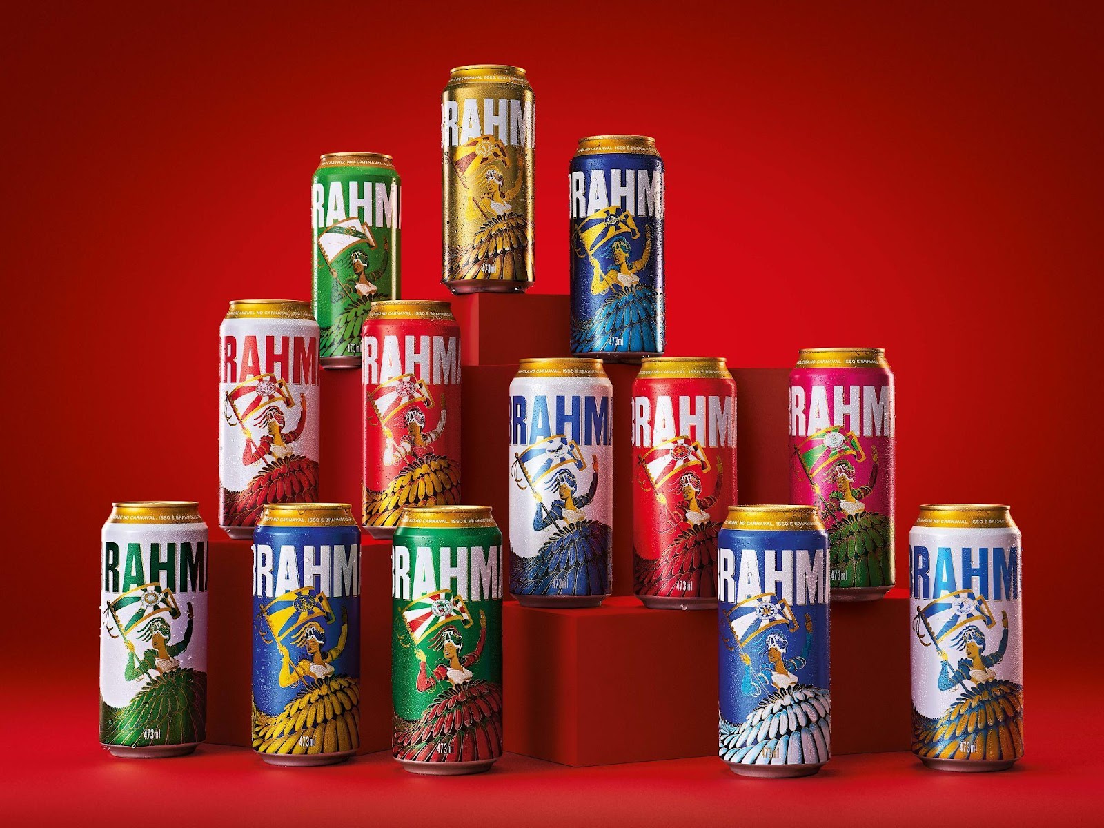 Latas decoradas de Brahma