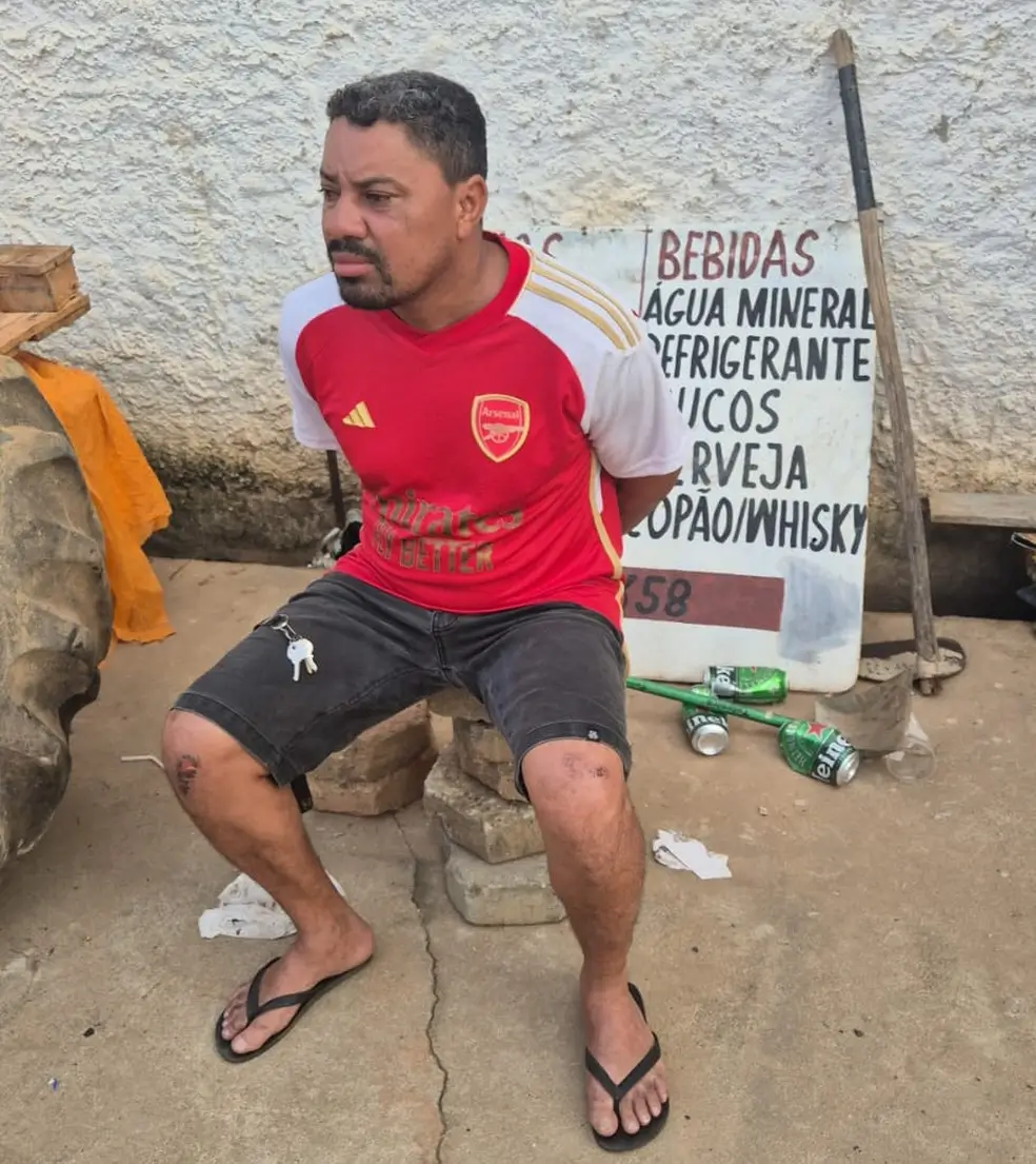 Bento dos Anjos Nascimento, suspeito de matar Leonardo Luca Evangelista com um facão de churrasco