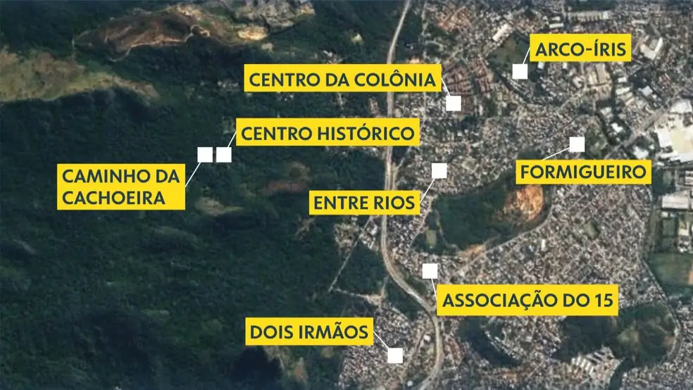 Mapa da Milícia