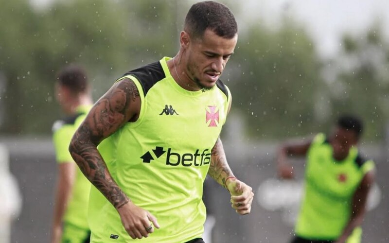 Philippe Coutinho em treino do Vasco