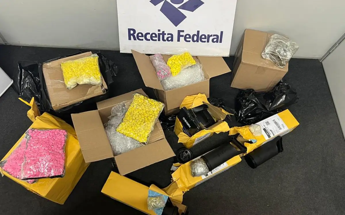 Material apreendido pela polícia