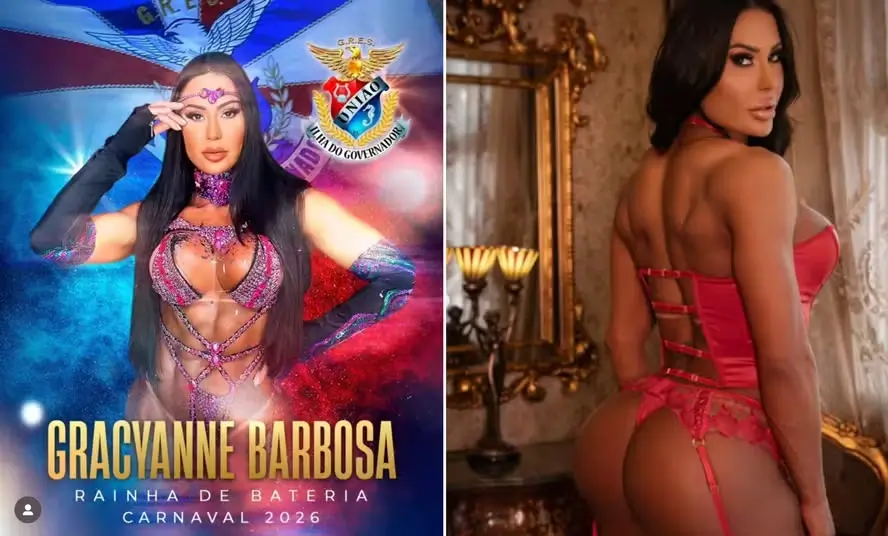 Gracyanne Barbosa rainha de bateria da União da Ilha