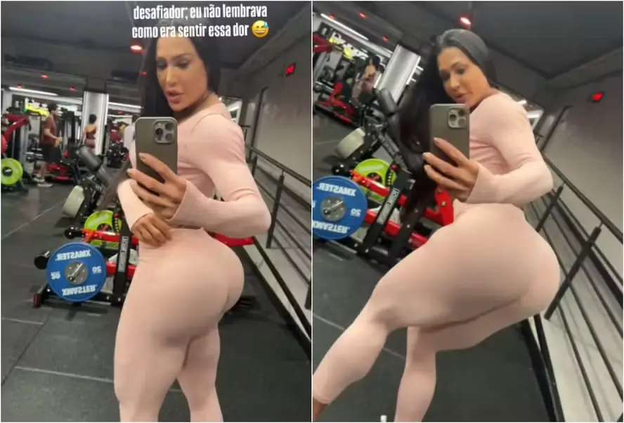 Gracyanne Barbosa mostra a bunda