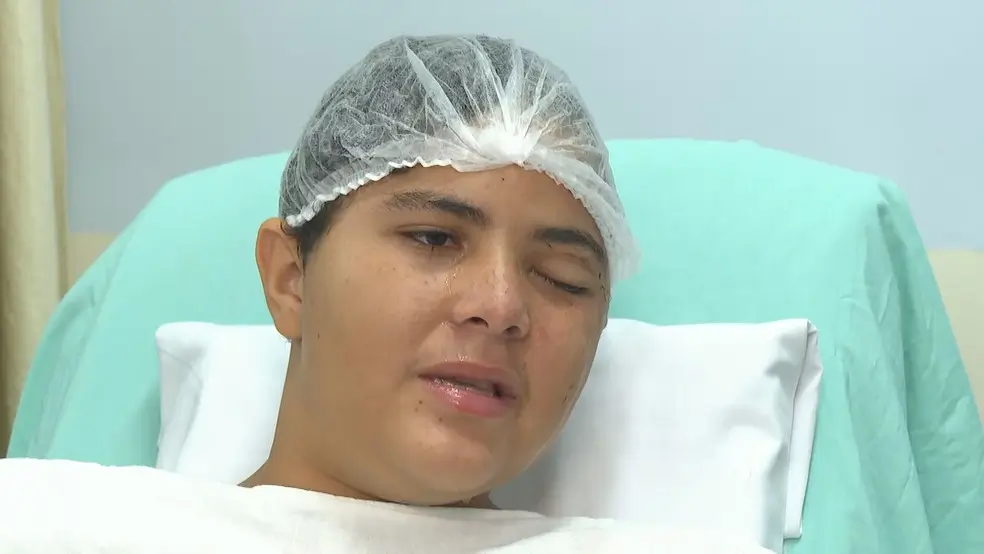 Luan Silva da Costa foi atingido com um palito de churrasco no olho esquerdo