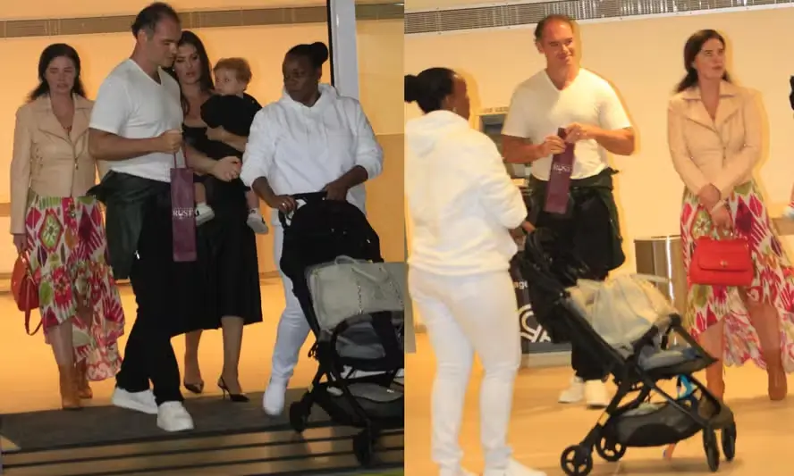 Luma de Oliveira com Neto no Shopping