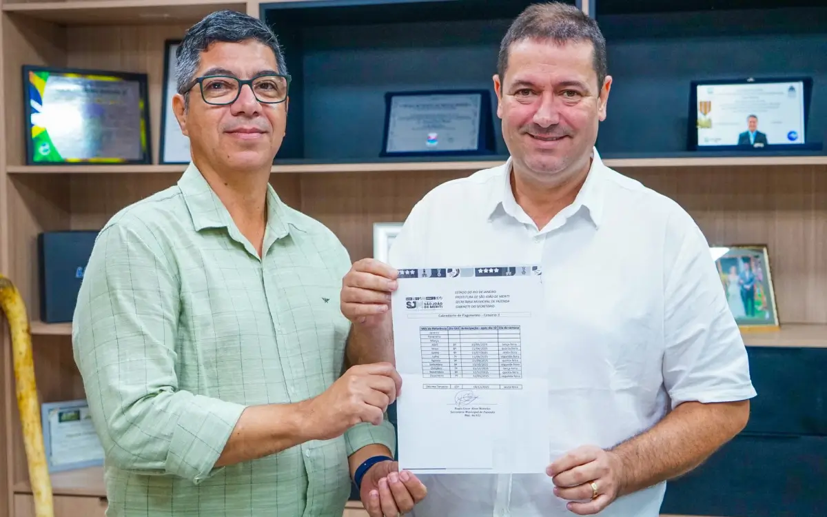 O prefeito Léo Vieira e o secretário de Fazenda, Paulo César.