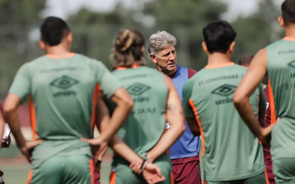 Renato Gaúcho em treino do Fluminense