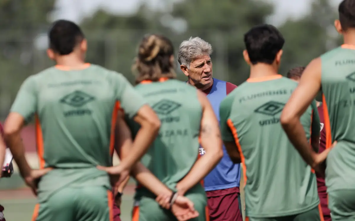 Renato Gaúcho em treino do Fluminense