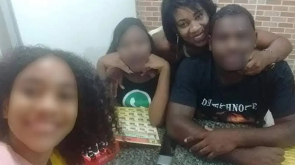 Sebastiana Luiz da Silva junto a família