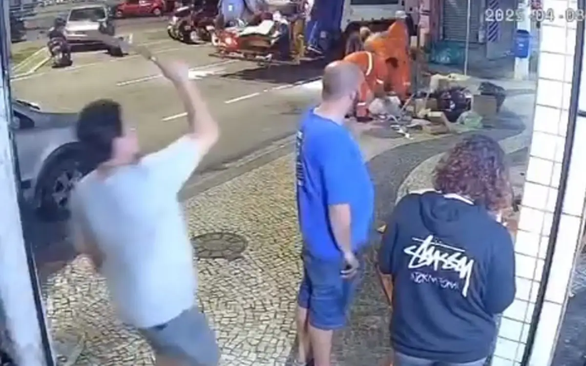 Câmera de segurança registrou o ataque