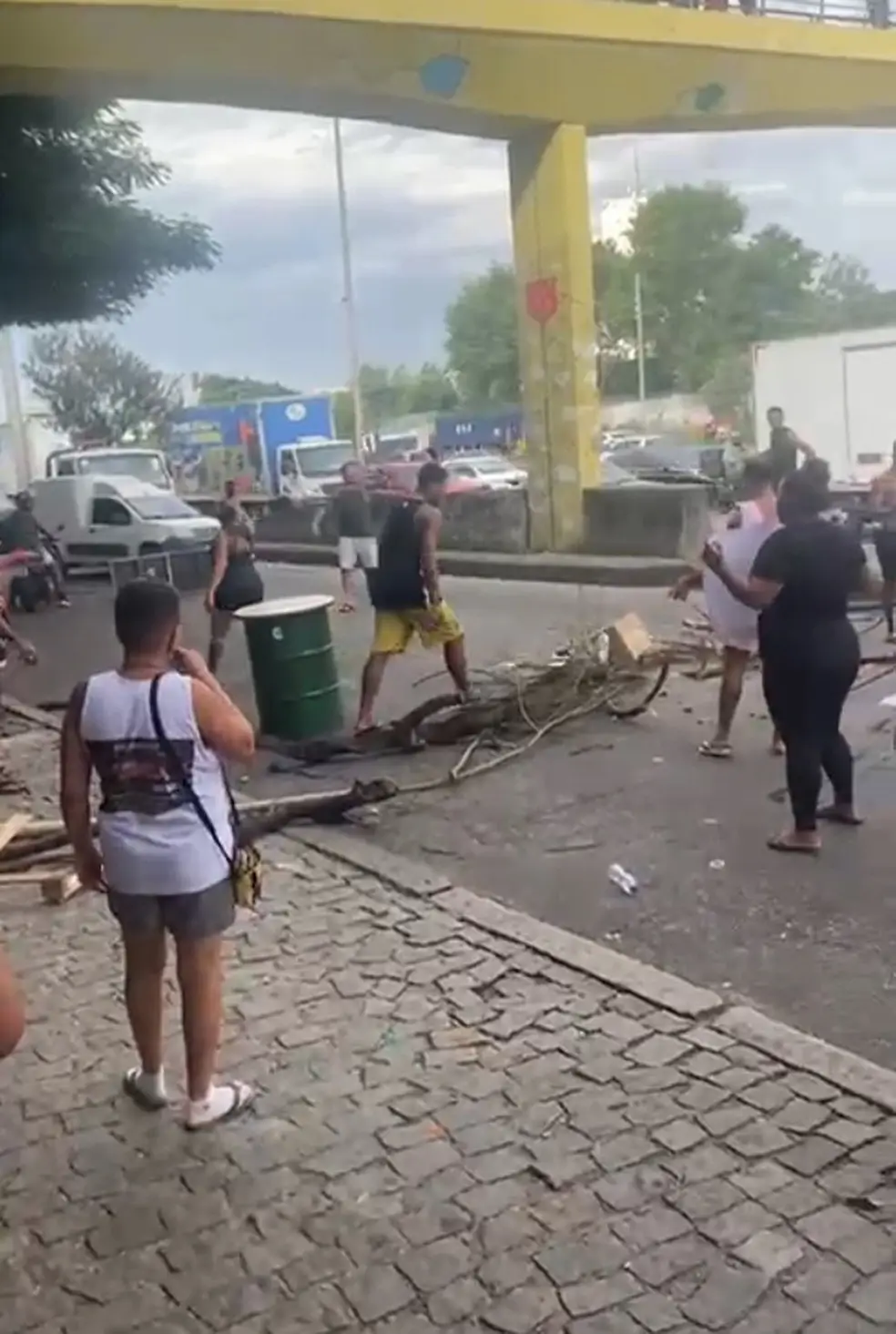 Manifestação na Avenida Brasil
