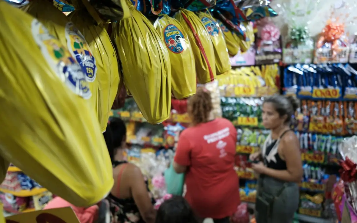 Ovos de Páscoa no Supermercado