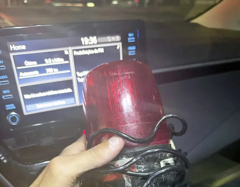 Sirene apreendida pela polícia