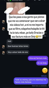 Direct do Instagram de Marisol Olmedo