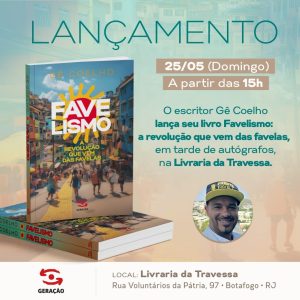 Convite para lançamento do Livro Favelismo