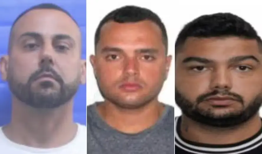 Os policiais militares Bruno Marques da Silva, o Bruno Estilo; Alessander Ribeiro Estrella Rosa, o Tenente Alessander; e Diogo Briggs Climaco das Chagas, o Briggs
