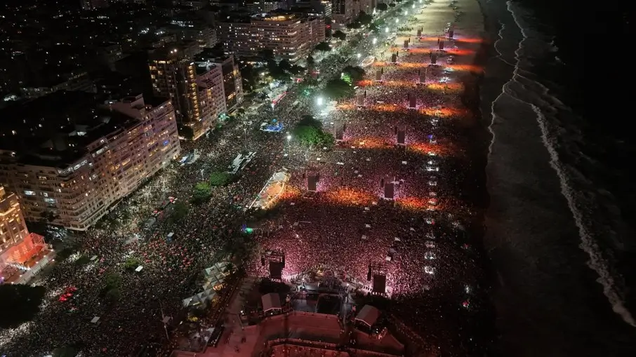 Publico do Show da Lady Gaga em Copacabana