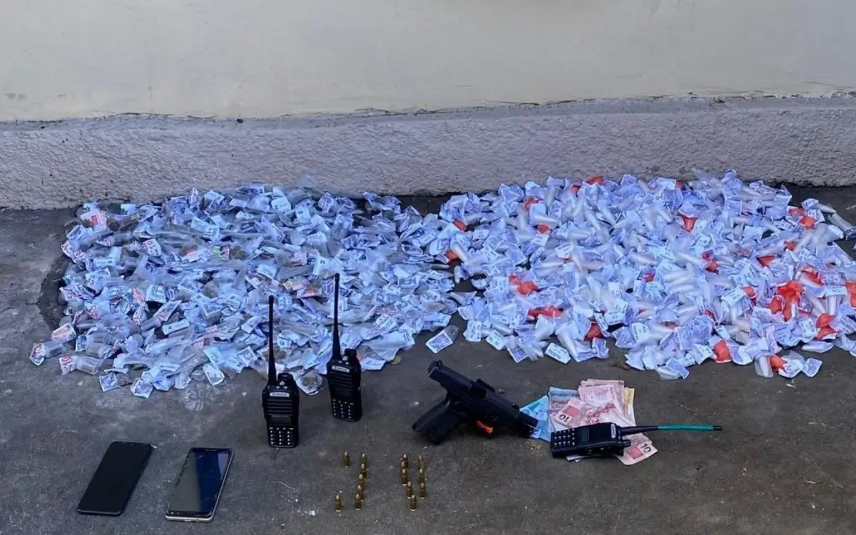 Material aprendido pela polícia