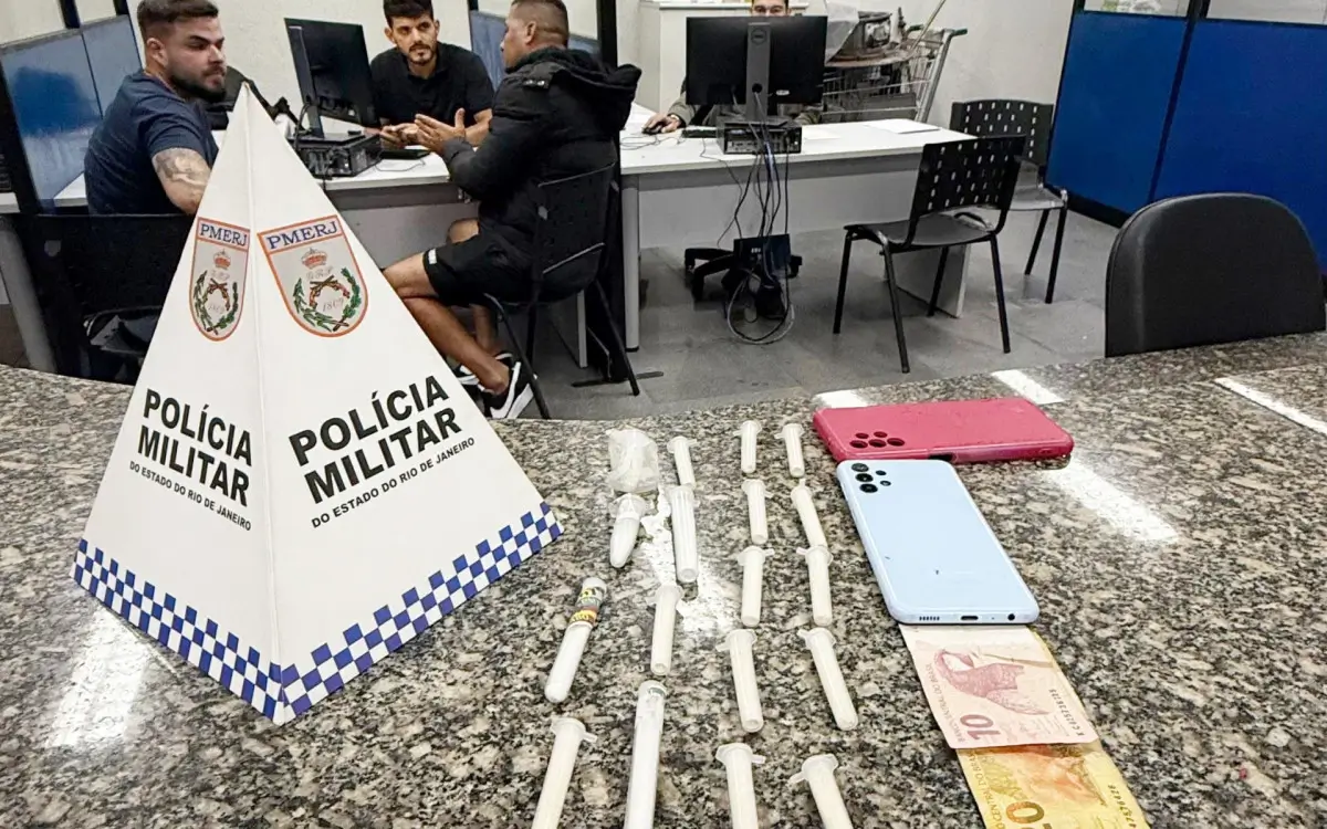 Material apreendido em Rio das Ostras