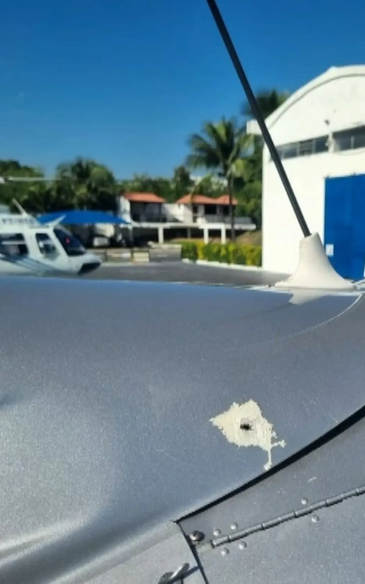 helicóptero da Record foi atingido