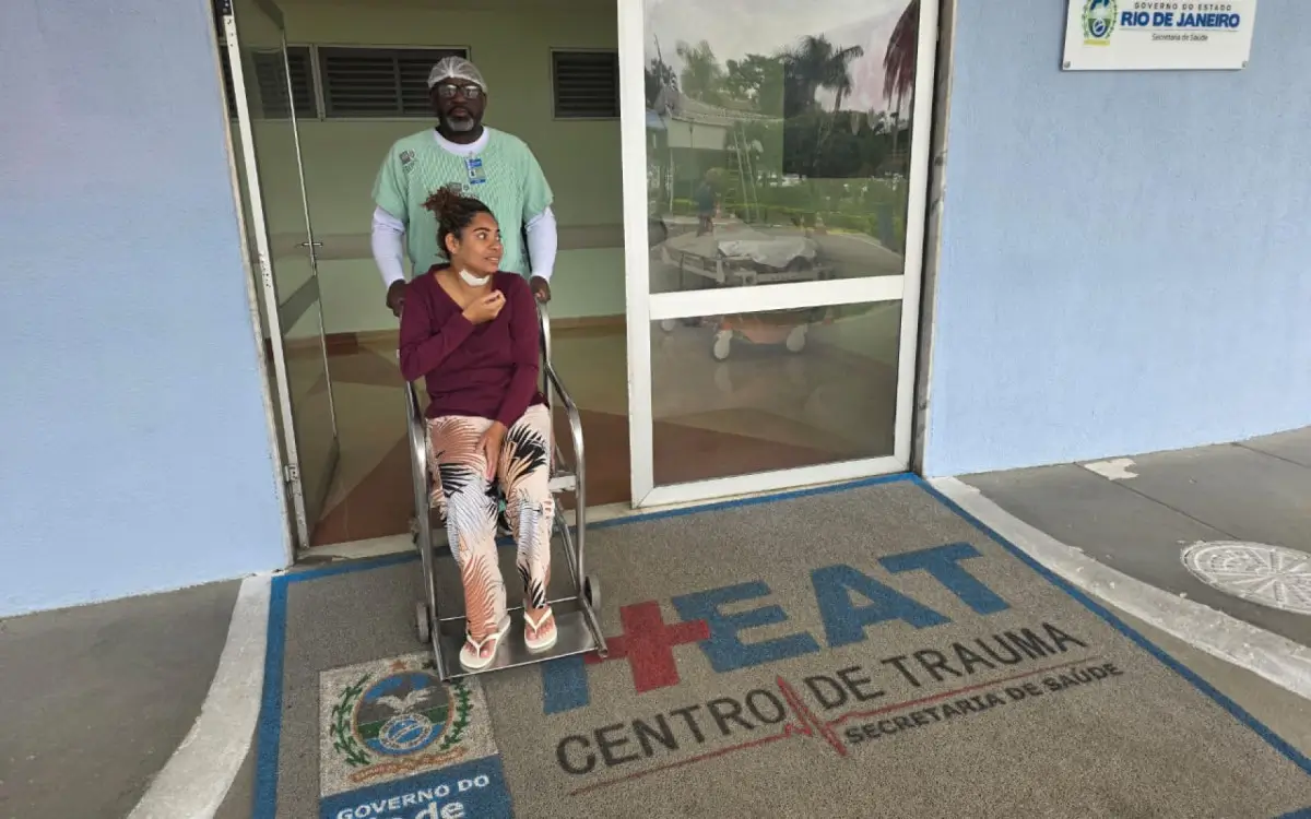 Juliana Jaccoud recebeu alta do Hospital Estadual Alberto Torres