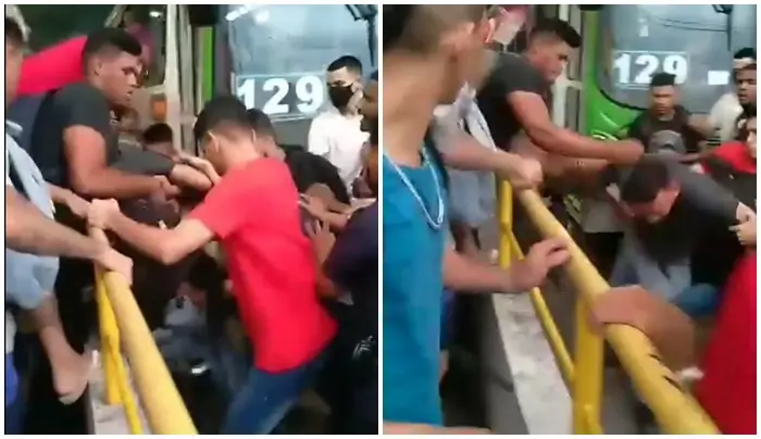 Ladrão é espancado com brutalidade