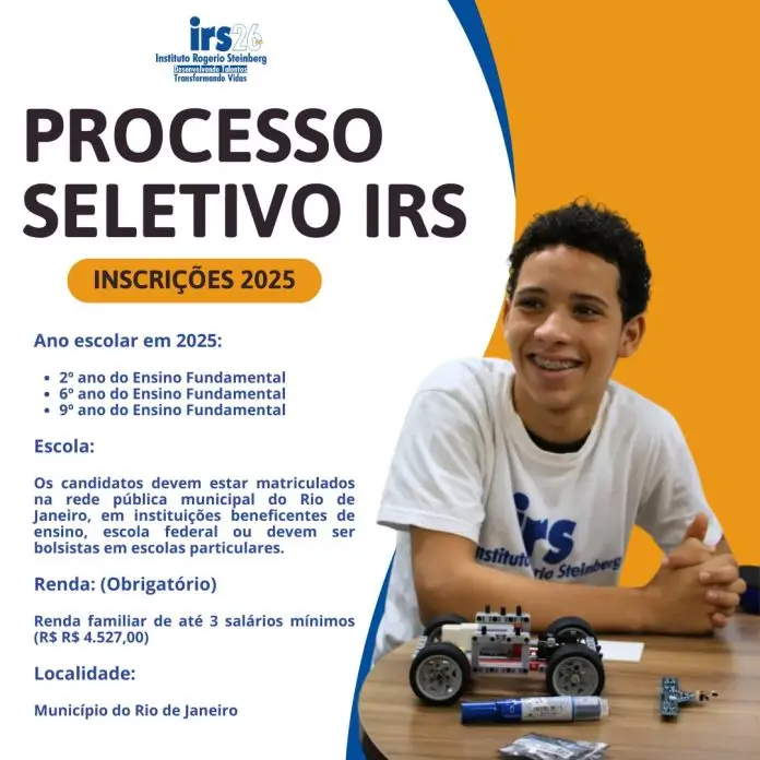 Processo seletivo do Instituto Rogerio Steinberg