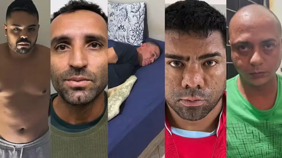 Ricardo Moreira Gomes, Paulo Cezar Teotônio da Silva, Leonardo Costa de Souza, Maikon Ferraz Gonçalves e Rondinelli Batista Antônio