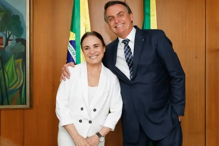 Regina Duarte e Bolsonaro