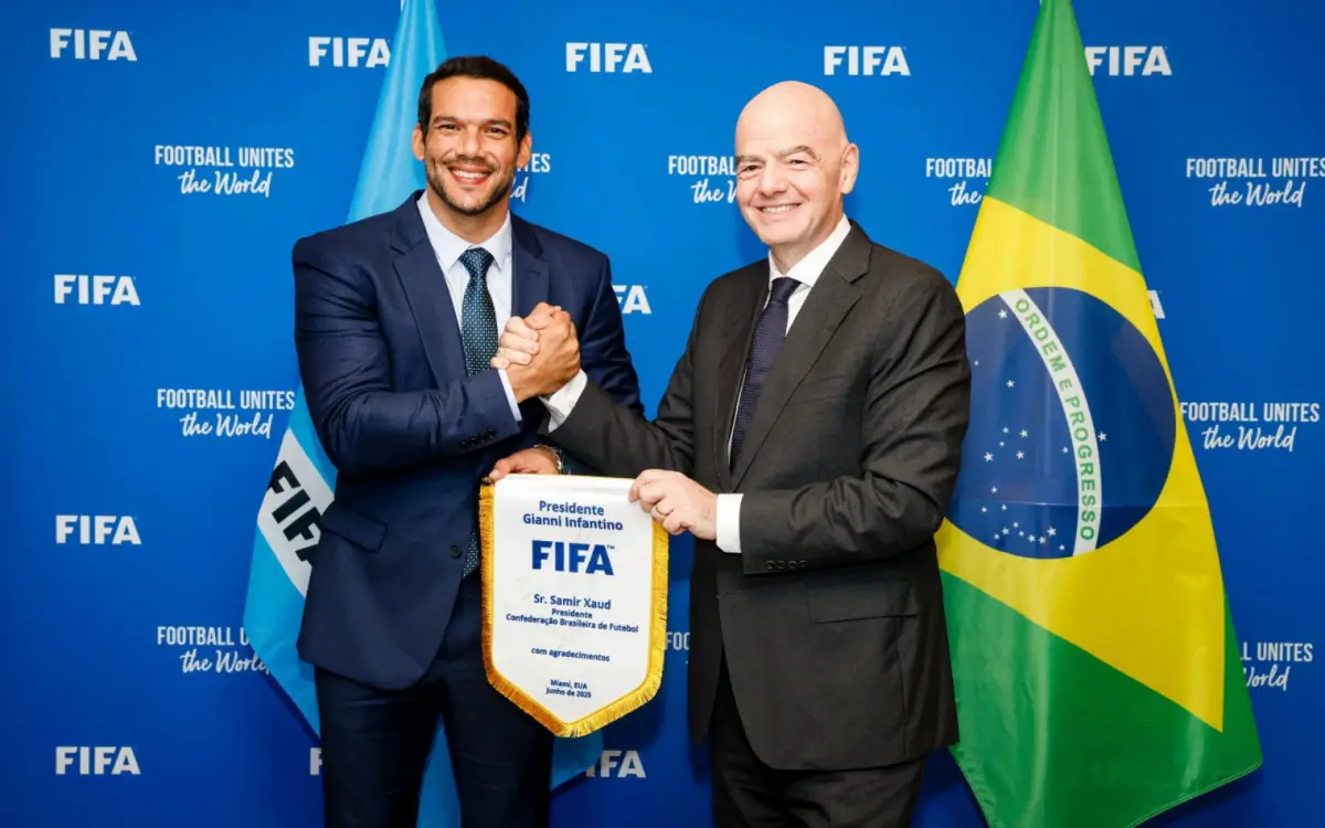 Samir Xaud e Gianni Infantino