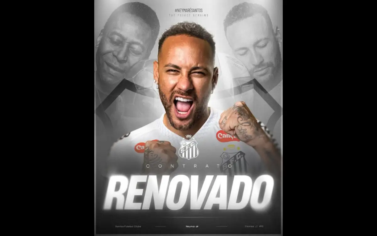 Santos renova com Neymar