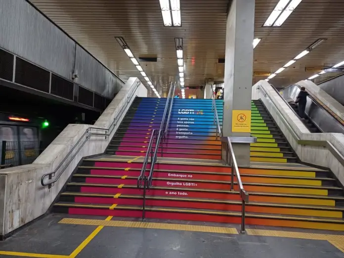 Escadas do Metrô da Central do Brasil