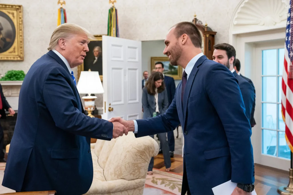 Eduardo Bolsonaro e Donald Trump