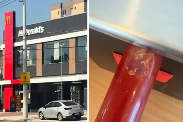 Larvas em recipiente que armazena ketchup em unidade do McDonald’s