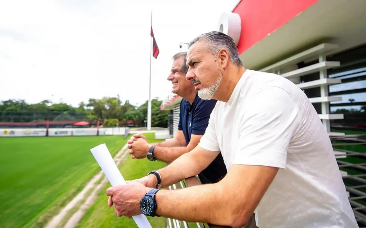 O diretor José Boto e o presidente do Flamengo, Bap