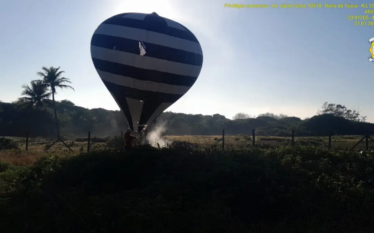 Balão em chamas