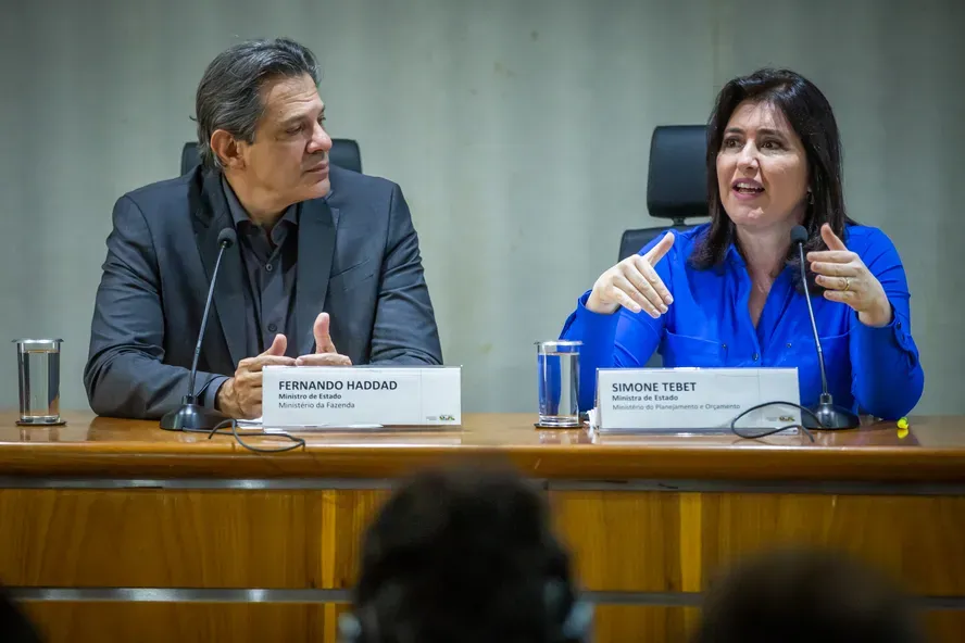Fernando Haddad (Fazenda) e Simone Tebet (Planejamento)