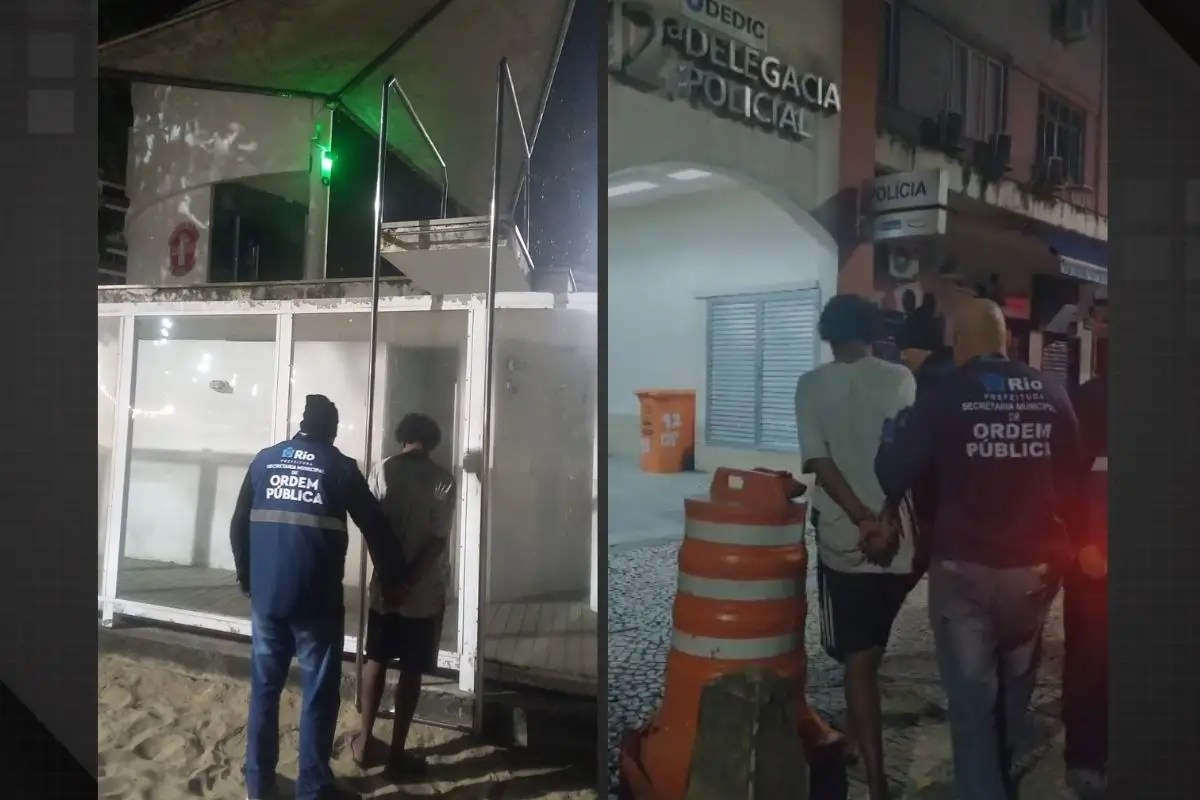 homem é flagrado furtando porta em Copacabana