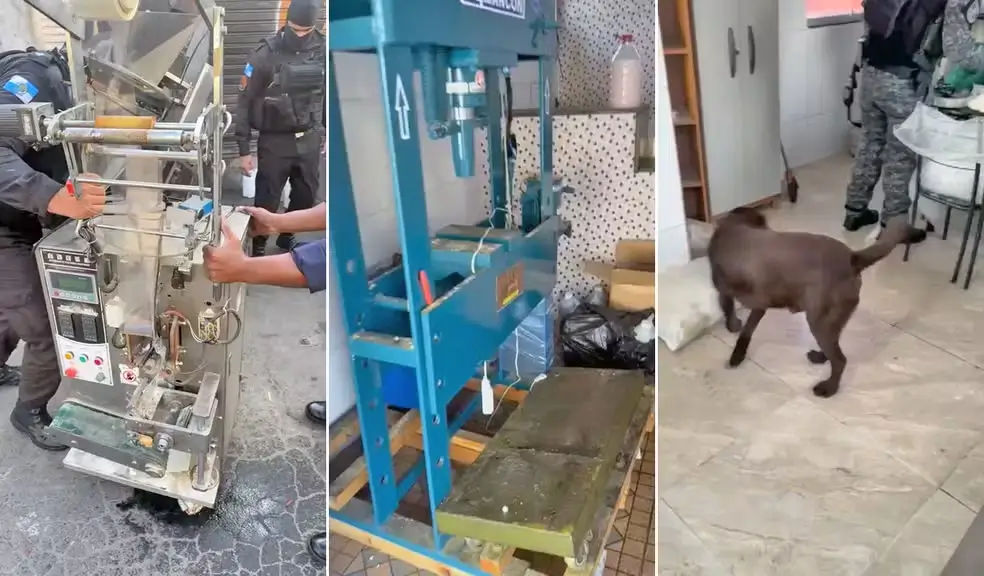 Laboratório de drogas na maré