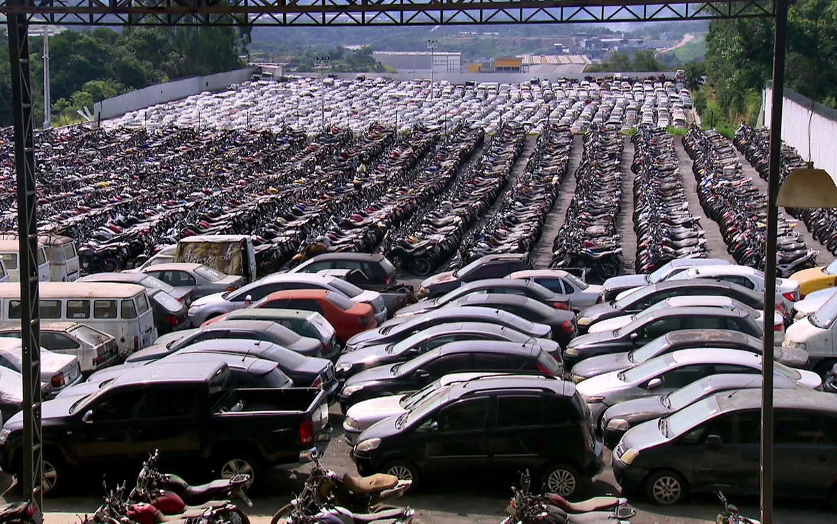 pátios de carros apreendidos