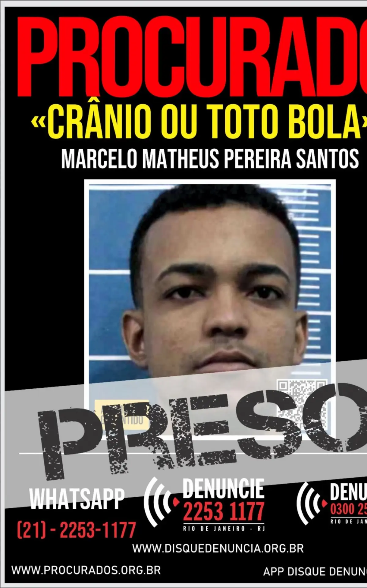 Crânio é preso