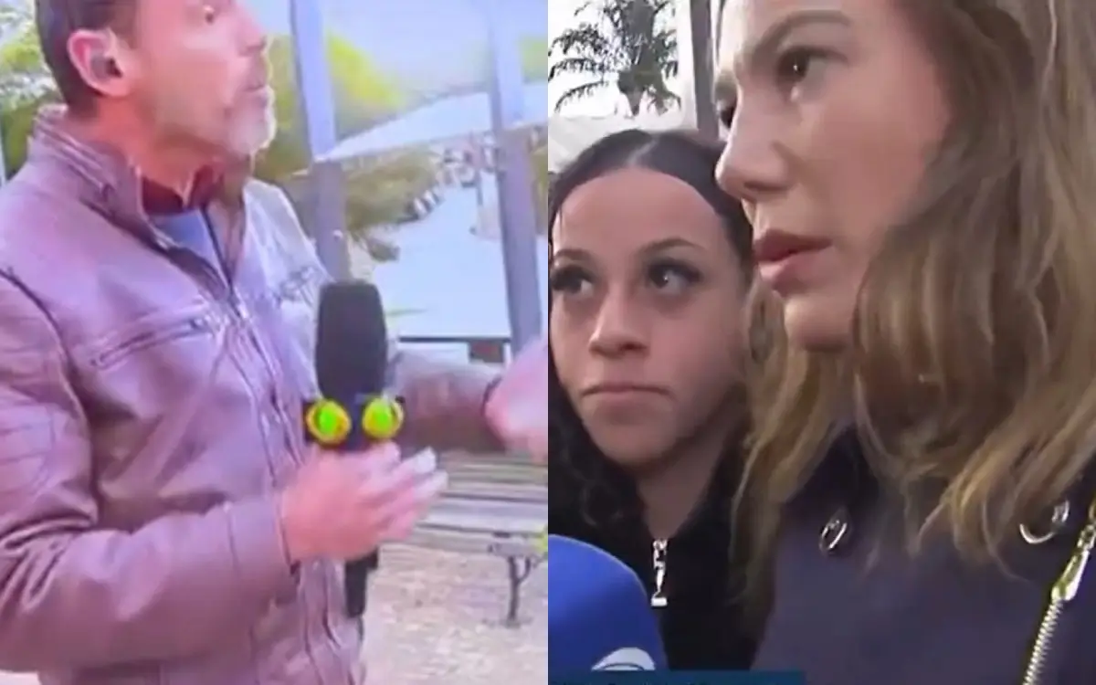 repórteres de Band e Record