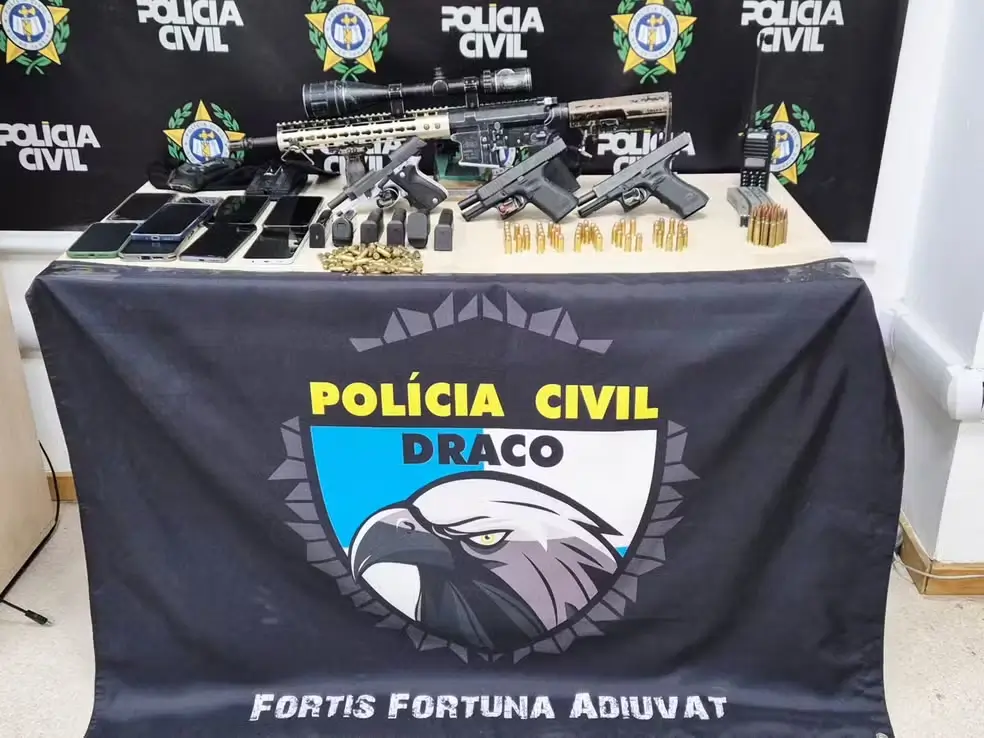Armas apreendidas em operação
