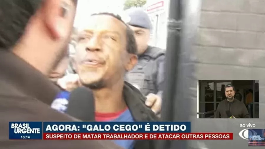 suspeito cospe em repórter da Band