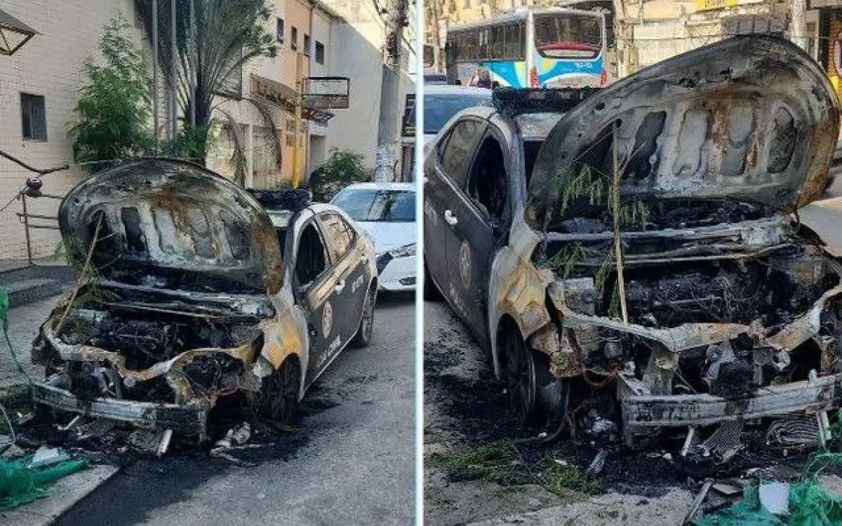 viatura da Polícia Civil incendiada