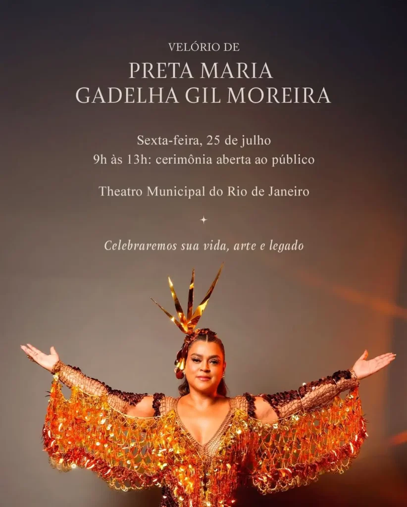 Convite para o velório da Preta Gil