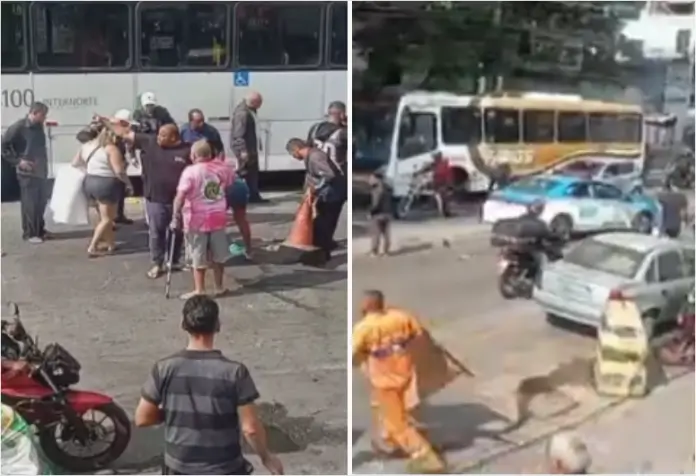Mulher foi atropelada por viatura da PM na Estrada do Itararé, em Ramos