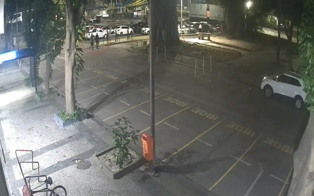 Câmeras de segurança filmaram Marcos Antônio e Nilson Nogueira deixando o local do crime